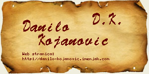 Danilo Kojanović vizit kartica